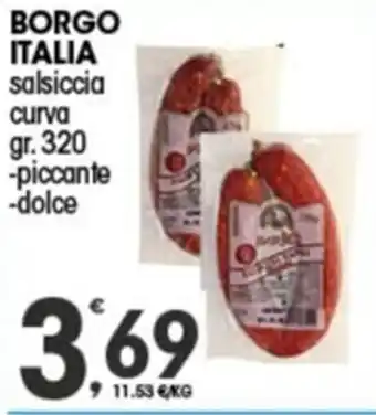 BORGO ITALIA salsiccia curva gr.320