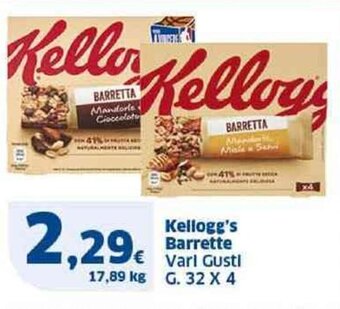 Sigma Kellogg's Barrette Varl Gusti G. 32 X 4 offerta