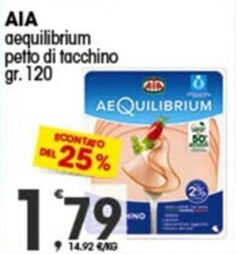 Quick Sisa AIA aequilibrium petto di tacchino gr. 120 offerta