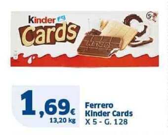 Sigma Ferrero Kinder Cards X 5 - G. 128 offerta