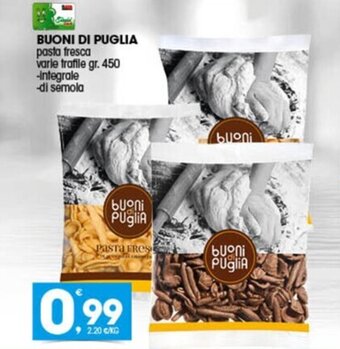 Quick Sisa BUONI DI PUGLIA pasta fresca varie trafile gr. 450 offerta