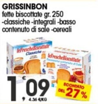 GRISSINBON fette biscottate gr. 250