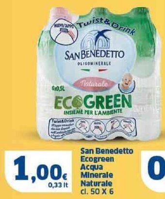 Sigma San Benedetto Ecogreen Acqua Minerale Naturale cl. 50 x 6 offerta