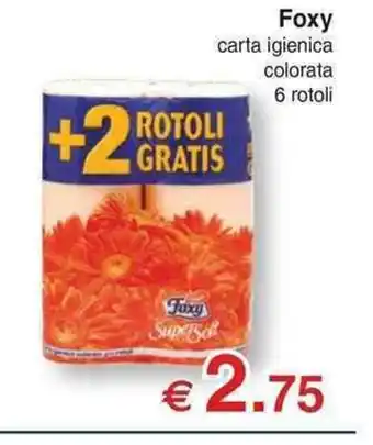 Foxy carta igienica colorata 6 rotoli