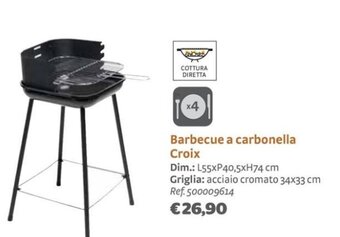 Bricocenter Barbecue a carbonella Croix Dim.: L55xP40,5xH74 cm offerta