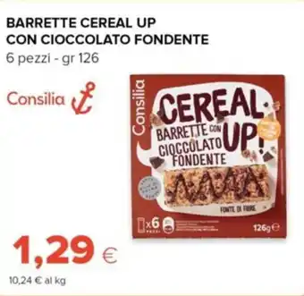 Tigre Consilia BARRETTE CEREAL UP CON CIOCCOLATO FONDENTE 6 pezzi - gr 126 offerta