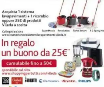 Maury's Acquista 1 sistema lavapavimenti + 1 ricambio oppure di prodotti Vileda a scelta offerta