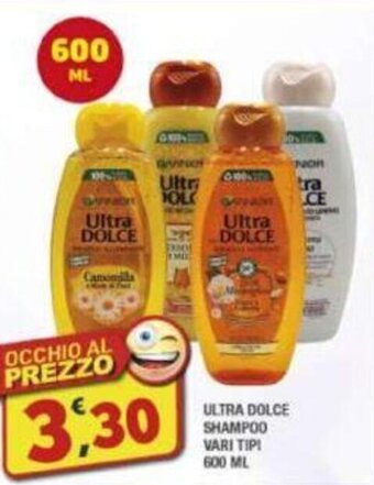 ULTRA DOLCE SHAMPOO VARI TIPI 600 ML