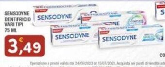 Maury's SENSODYNE DENTIFRICIO VARI TIPI 75 ML offerta