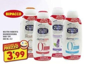 Maury's NEUTRO ROBERTS BAGNOSCHIUMA VARI TIPI 600 ML X 2 offerta