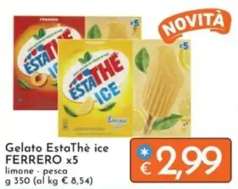 Gelato EstaThè ice FERRERO x5 limone - pesca g 350