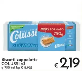 Eurospesa Biscotti zuppalatte COLUSSI x3 g 750 offerta