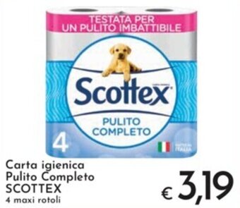 Carta igienica Pulito Completo SCOTTEX 4 maxi rotoli