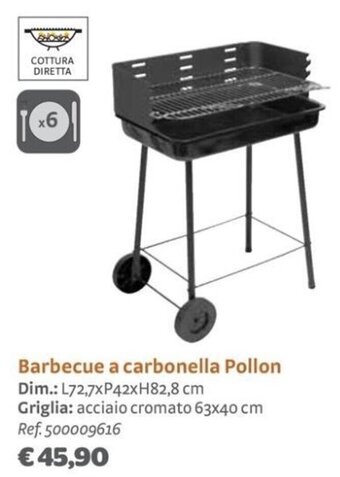 Bricocenter Barbecue a carbonella Pollon offerta