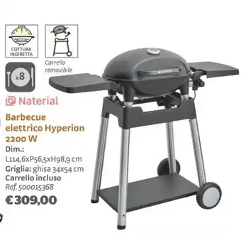 Bricocenter Naterial Barbecue elettrico Hyperion 2200 W offerta