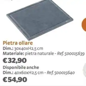 Pietra ollare 30x40xH2,5 cm