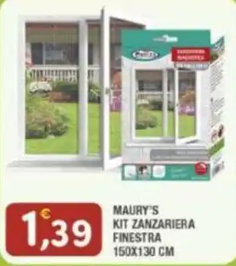 MAURY'S KIT ZANZARIERA FINESTRA 150X130 CM
