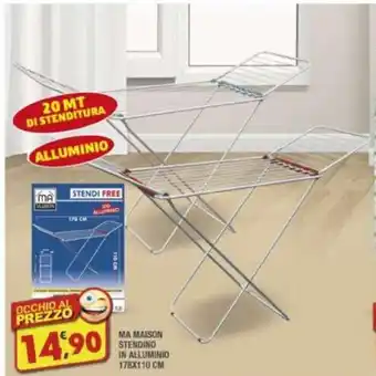 MA MAISON STENDINO IN ALLUMINIO 178X110 CM