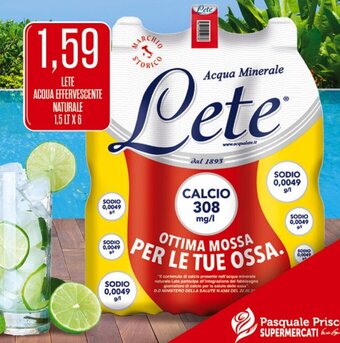 LETE ACQUA EFFERVESCENTE NATURALE 1,5 LT X 6