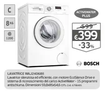 GRANCASA LAVATRICE WAJ2406811 offerta