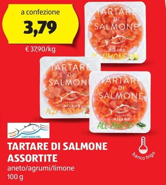 ALDI TARTARE DI SALMONE ASSORTITE 100 g offerta