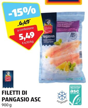 ALDI FILETTI DI PANGASIO ASC 900 g offerta