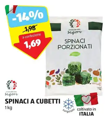 ALDI SPINACI A CUBETTI 1 kg offerta
