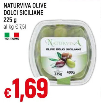 IperFamila NATURVIVA OLIVE DOLCI SICILIANE 225 g offerta