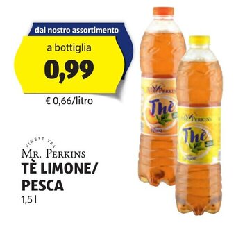 ALDI MR. PERKINS TÈ LIMONE/ PESCA 1,5 l offerta