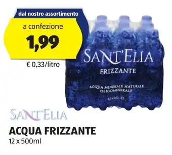 ALDI SANT'ELIA ACQUA FRIZZANTE 12 x 500ml offerta