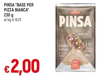 IperFamila PINSA "BASE PER PIZZA BIANCA" 230 g offerta