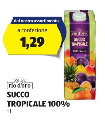 ALDI rio d'oro SUCCO TROPICALE 100% 1 l offerta