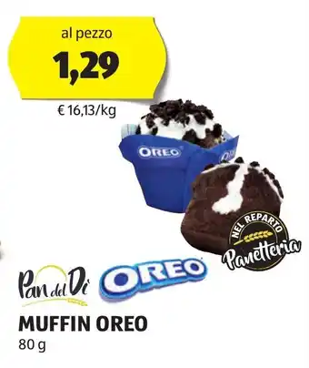 ALDI Pan del Di MUFFIN OREO 80 g offerta