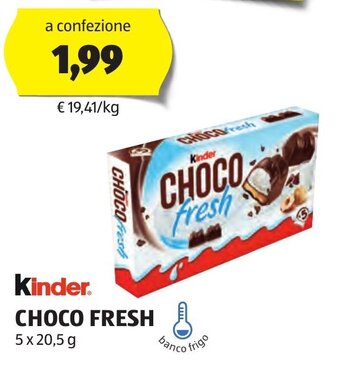 ALDI Kinder CHOCO FRESH 5 x 20,5 g offerta