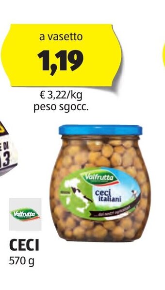 ALDI Valfrutta CECI 570 g offerta