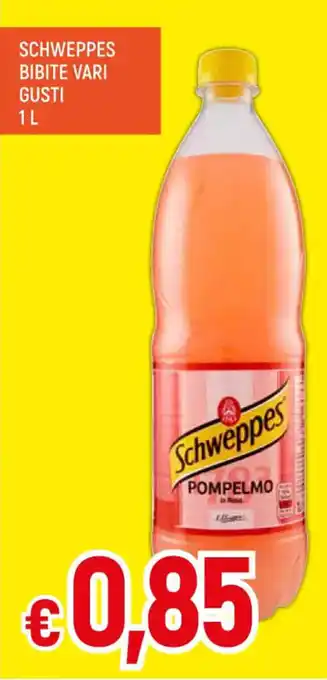 IperFamila SCHWEPPES BIBITE VARI GUSTI 1L offerta