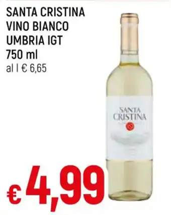 IperFamila SANTA CRISTINA VINO BIANCO UMBRIA IGT 750 ml offerta
