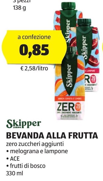 ALDI Skipper BEVANDA ALLA FRUTTA 330 ml offerta