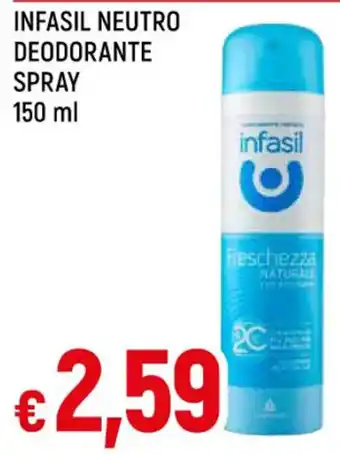 IperFamila INFASIL NEUTRO DEODORANTE SPRAY 150 ml offerta