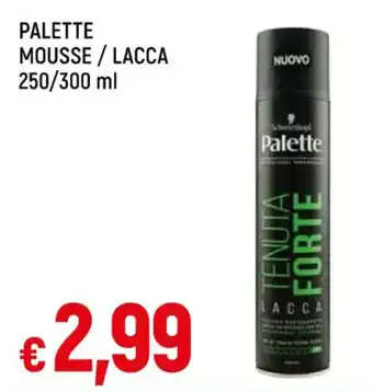 PALETTE MOUSSE / LACCA 250/300 ml