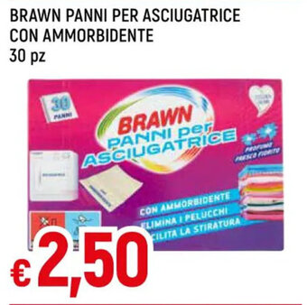 IperFamila BRAWN PANNI PER ASCIUGATRICE CON AMMORBIDENTE 30 pz offerta