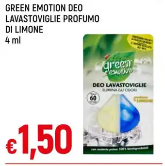 IperFamila GREEN EMOTION DEO LAVASTOVIGLIE PROFUMO DI LIMONE 4 ml offerta