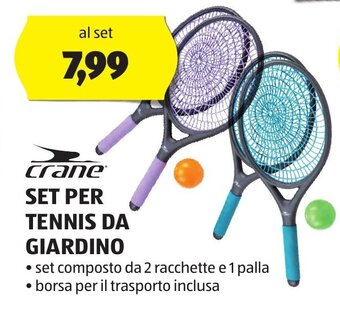 ALDI crane SET PER TENNIS DA GIARDINO offerta