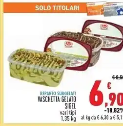 Conad Superstore Sigel vaschetta gelato offerta