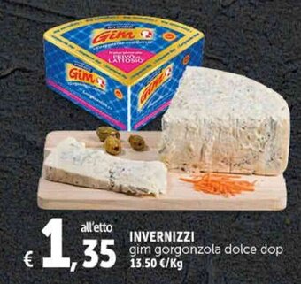 Deco Supermercati INVERNIZZI gim gorgonzola dolce dop offerta