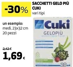 Coop Cuki sacchetti gelo piu offerta