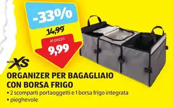 ALDI AUTO XS ORGANIZER PER BAGAGLIAIO CON BORSA FRIGO offerta