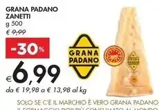 Bennet Zanetti grana padano offerta