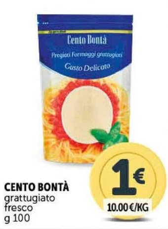 Deco Supermercati CENTO BONTÀ grattugiato fresco g 100 offerta
