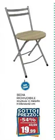Sedia pieghevole rovere - 44x42cm